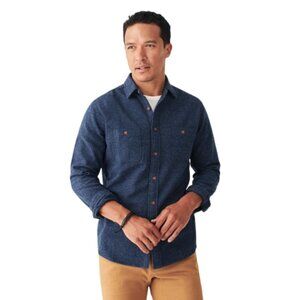 FAHERTY Brushed Alpine Flannel Shirt Organic Cotton Rugged Work - Large